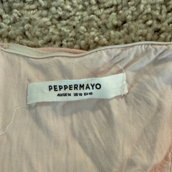 Peppermayo Floral Off-Shoulder Mini Dress - Pink and Orange - Picture 2 of 3